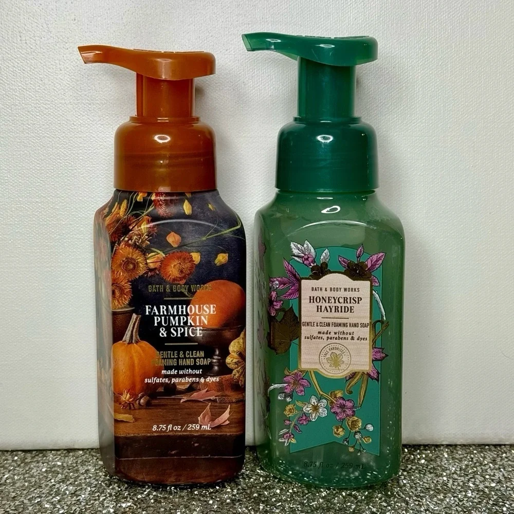 Bath & Body Works Fall Hand Soap Farmhouse Pumpkin Spice & Honeycrisp Hayride